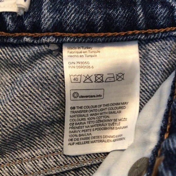 L.O.G.G. H&M Vintage High Waisted Embroidered Straight Jeans Size US 8 - Picture 3 of 10